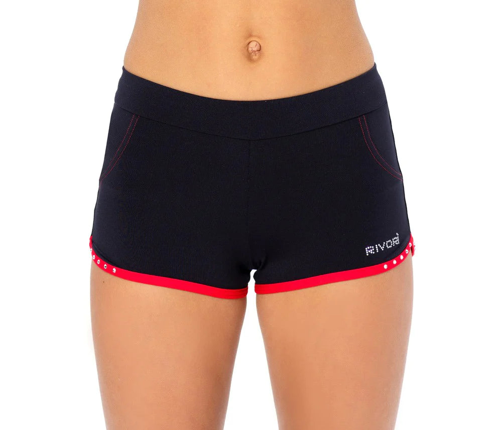 Rivorì shorts with crystal (red)