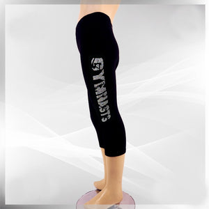 Leggings With Glitter Gymnastics Logo