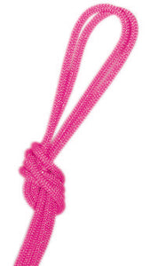 PASTORELLI rope "METAL" : New Orleans model - Fluo Pink with Silver