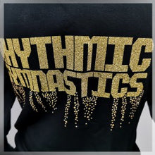Load image into Gallery viewer, RG Black Zip Front Sweater &quot;GYMNAST GOLD &quot;
