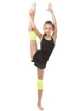 Load image into Gallery viewer, Solo Slim fit tank top with color element- Black with lime neon
