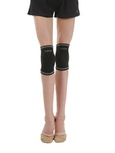 Load image into Gallery viewer, Knee pads knitted with a golden border SOLO
