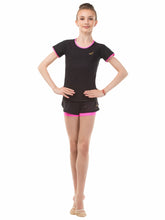 Load image into Gallery viewer, Double-Layered Shorts Black/Pink Neon
